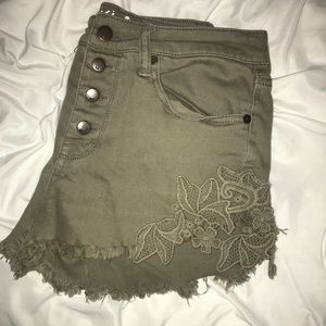 army green jean shorts!